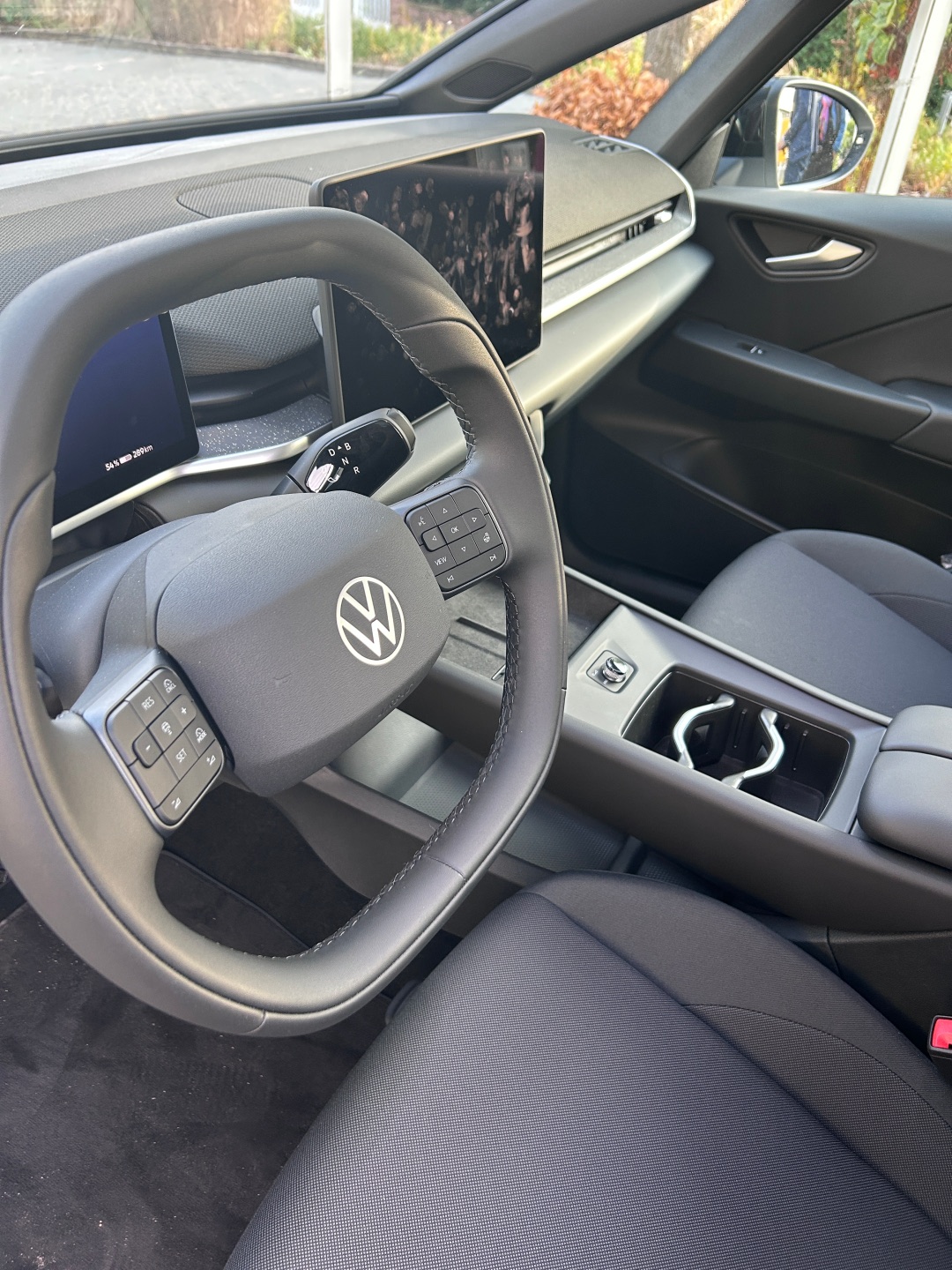 Blick ins Innere des neuen Fahrzeugs im VG Fuhrpark.