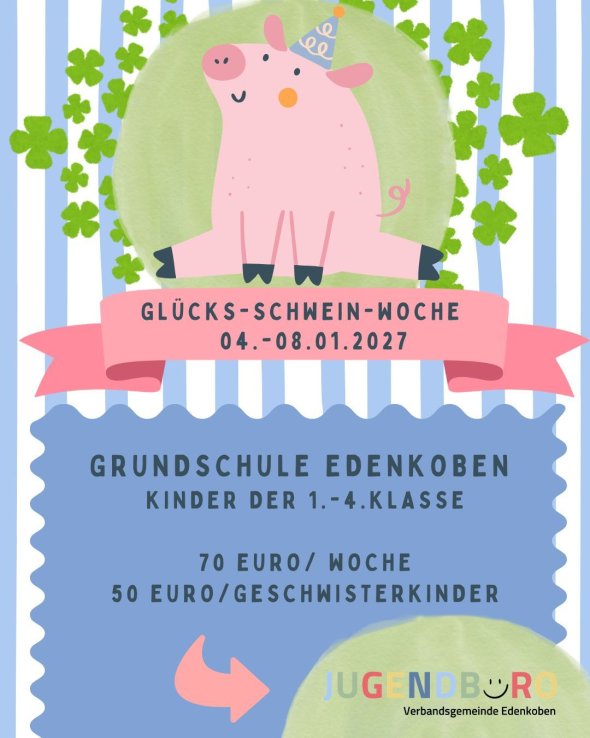 Plakat zur Glücks-Schwein-Woche